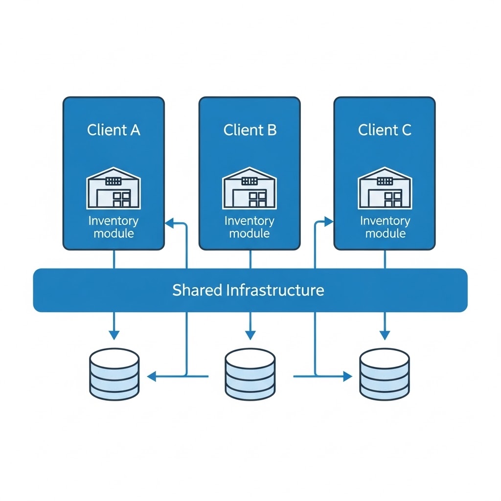 Architecture Avancée de Gestion de Stocks : Multi-Tenant, Multi-Sites et Multi-Clients